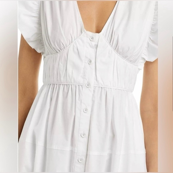 New! DEREK LAM 10 CROSBY Greta Ruffle White Dress 🤍 size 2 NWT! - Picture 6 of 15